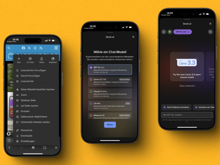 DuckDuckGo erweitert mobile Browser-Funktionen um Duck.ai